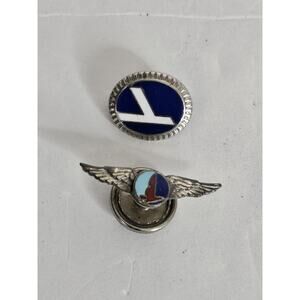 Rare Eastern Airlines Captain And Lapel Pin Sterling Silver